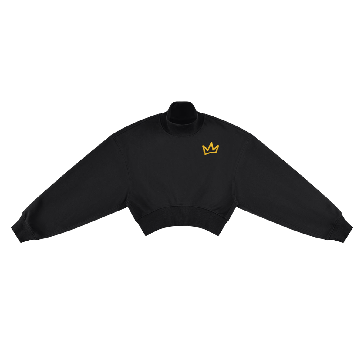 Women's Crop Mock Neck Sweatshirt
