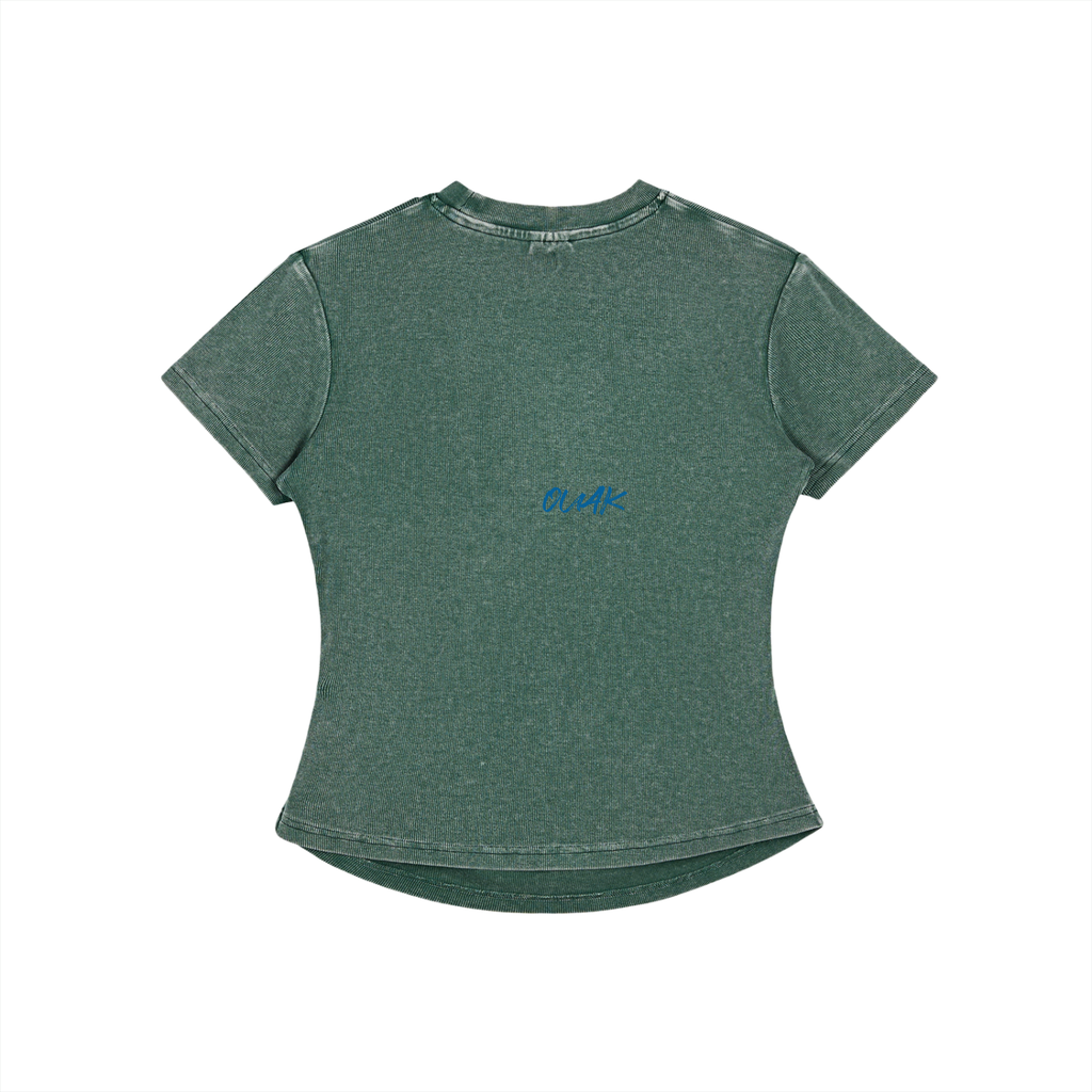 Vintage Washed Bodycon Cotton T-Shirt