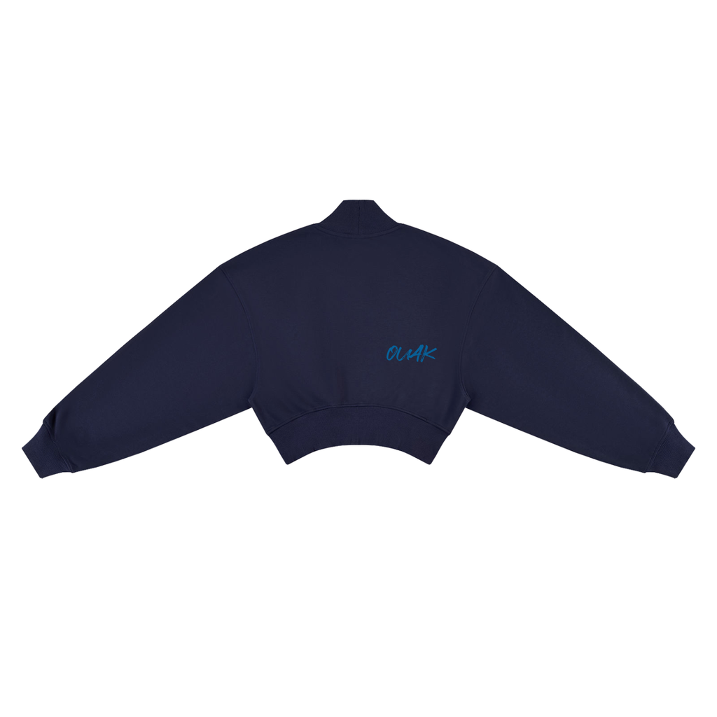 Women's Crop Mock Neck Sweatshirt