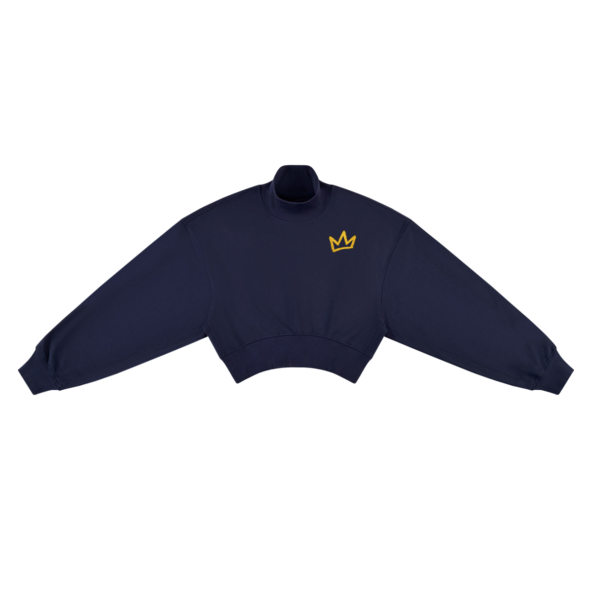 Women's Crop Mock Neck Sweatshirt