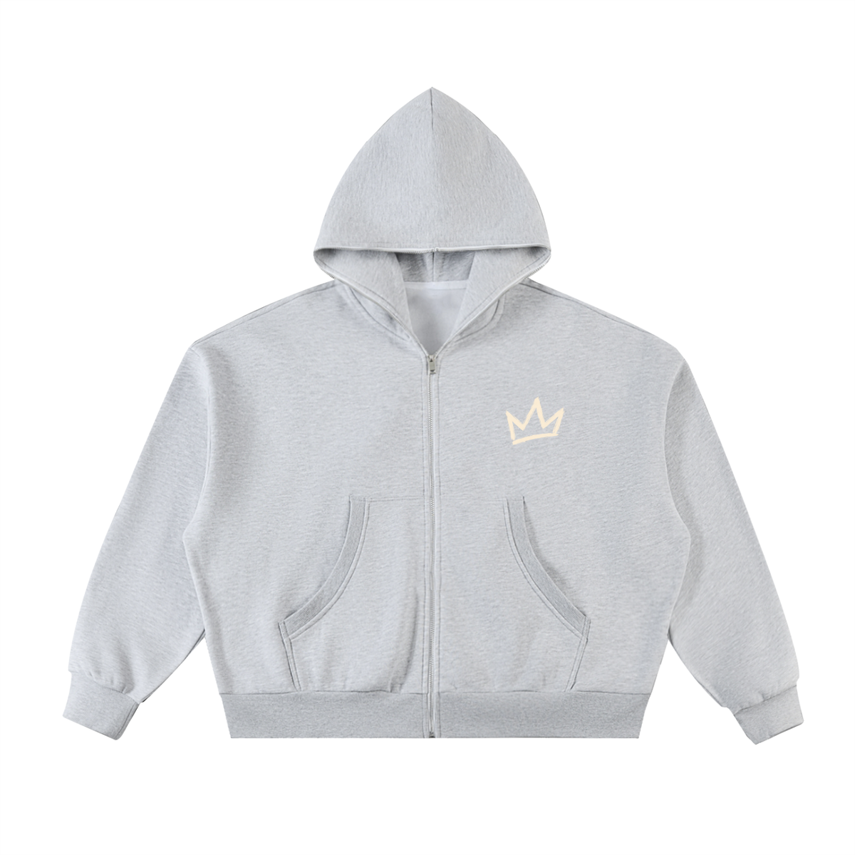 Men Full-Zip Boxy Hoodie