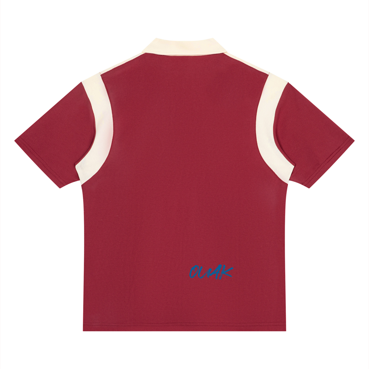 Men Color Block Quarter Zip Polo Shirt
