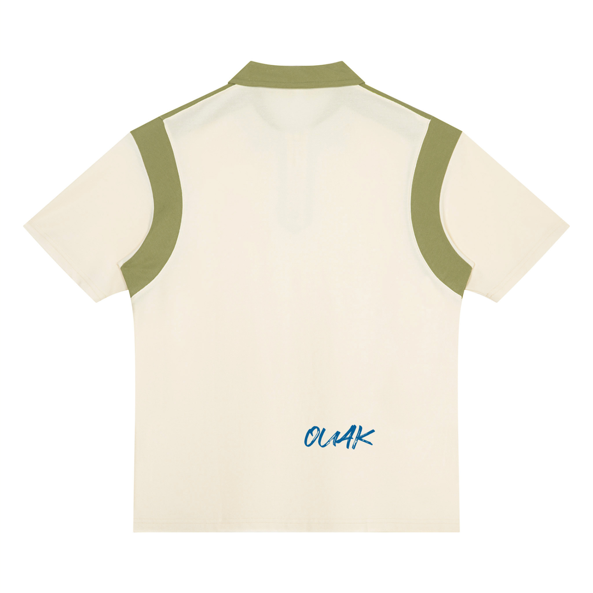 Men Color Block Quarter Zip Polo Shirt