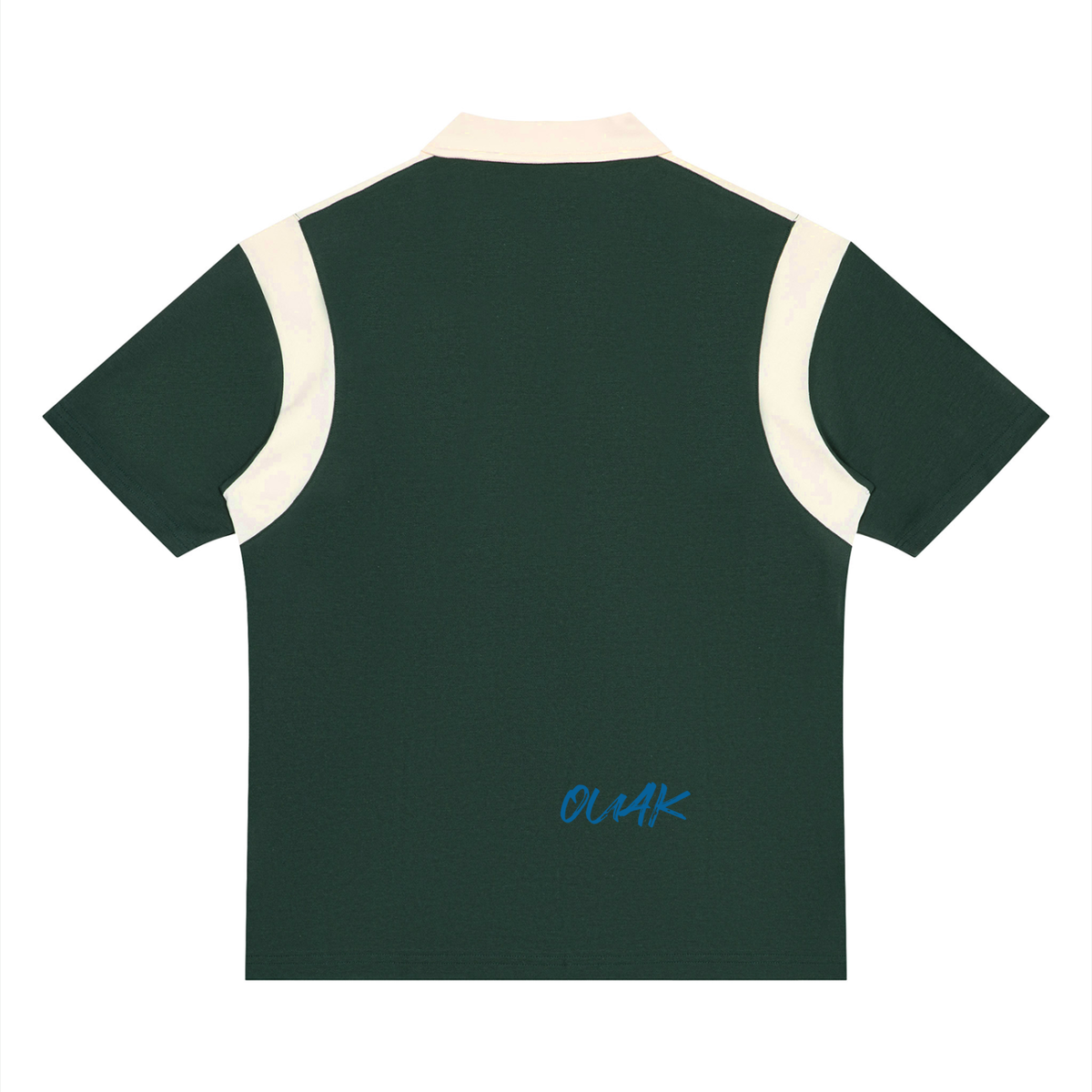 Men Color Block Quarter Zip Polo Shirt