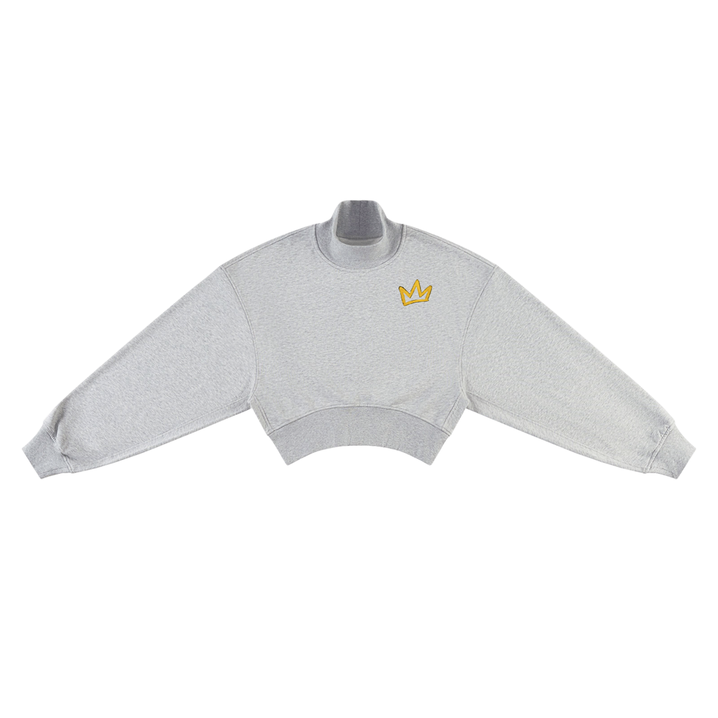 Women's Crop Mock Neck Sweatshirt