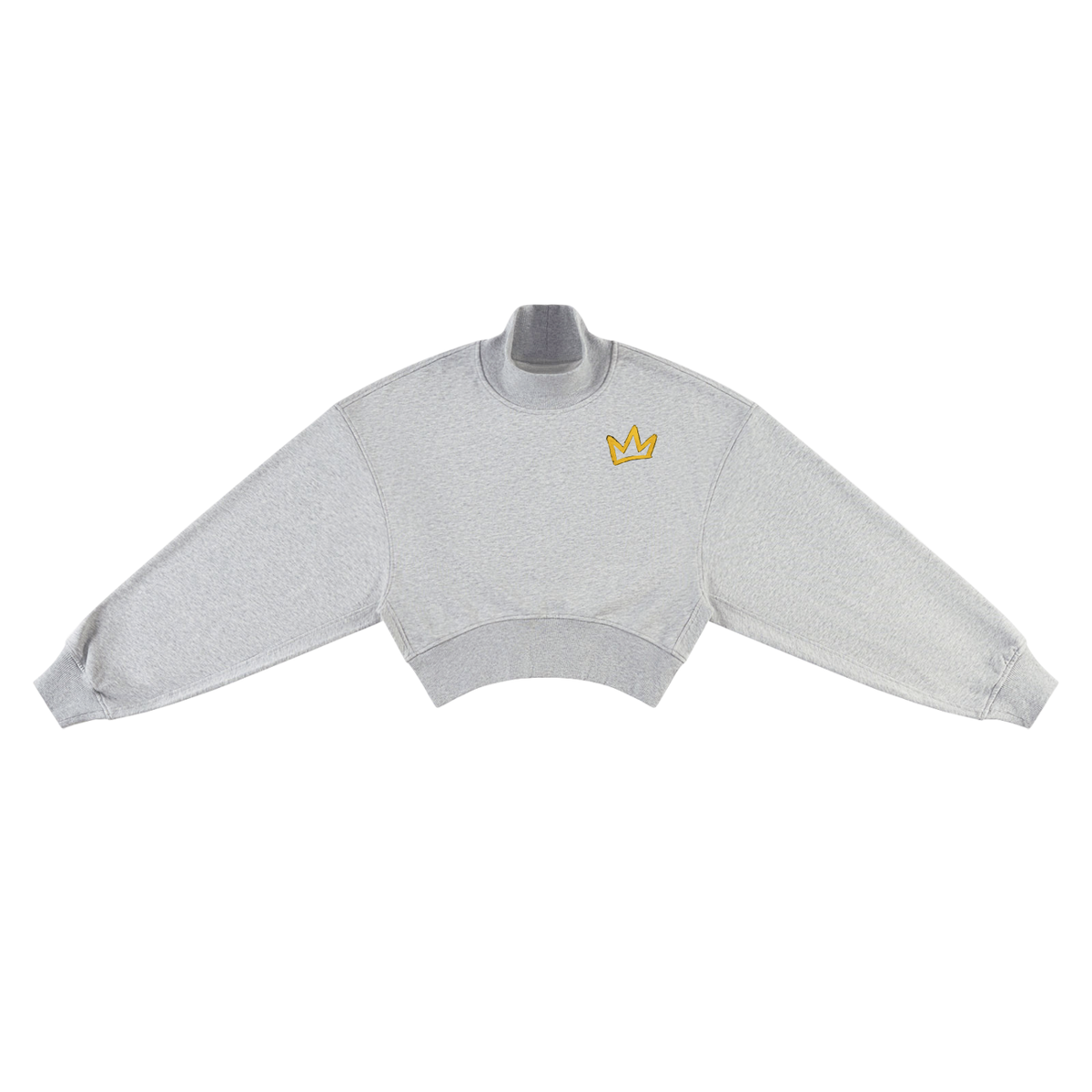 Women's Crop Mock Neck Sweatshirt